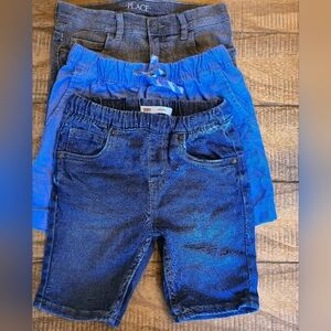 Kids Denim and Blue Shorts Trio
